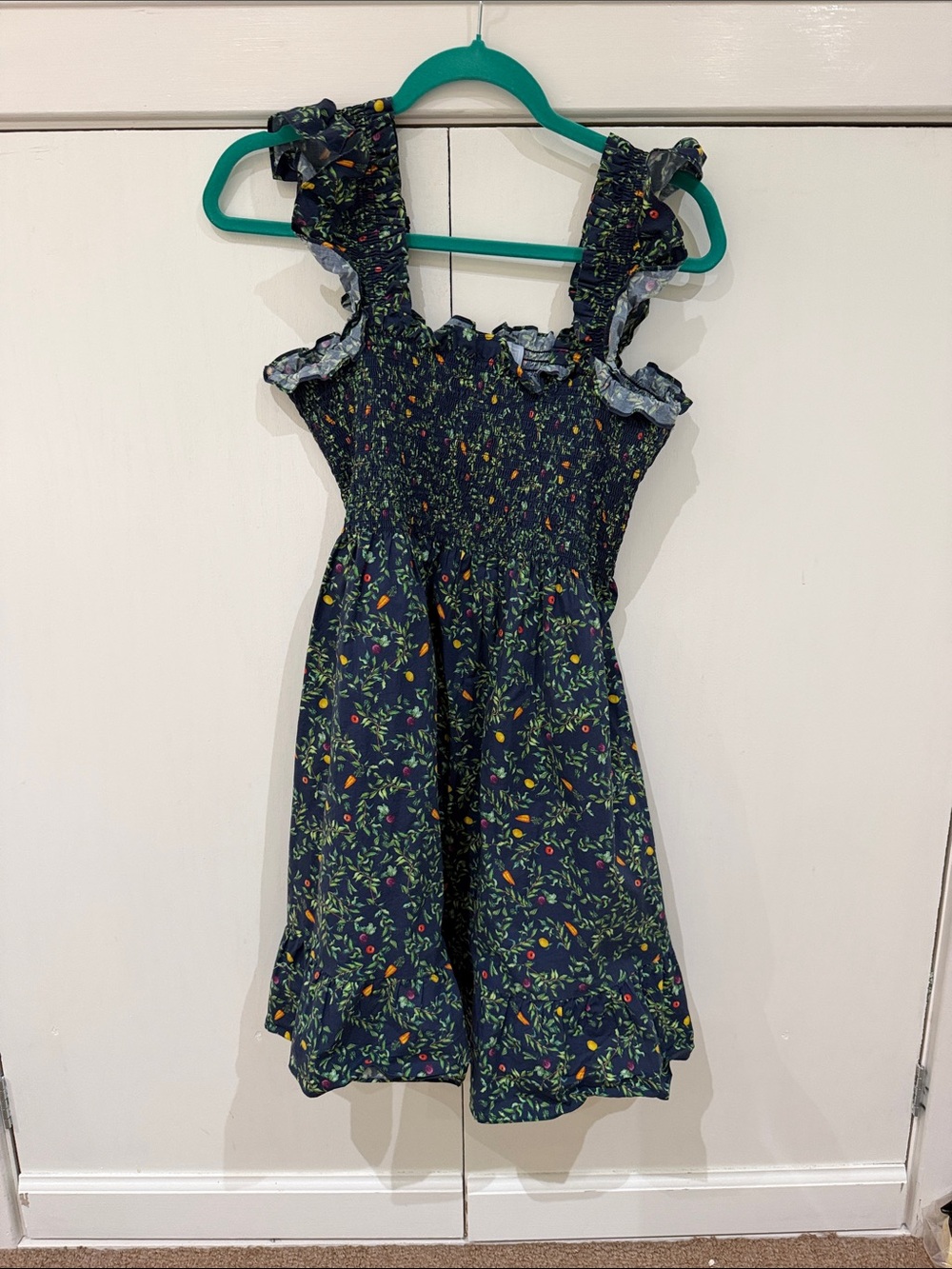 Hill House Navy Floral Smocked dress